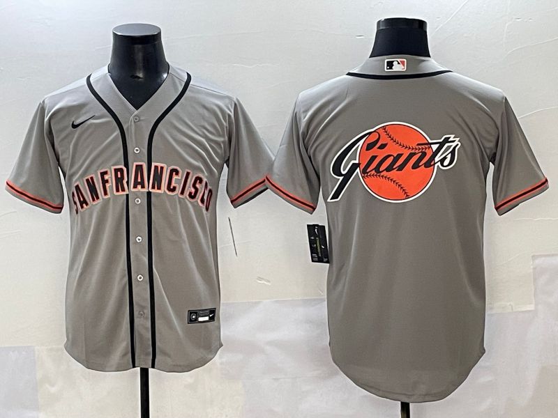 Men 2025 San Francisco Giants Blank Grey Game Nike MLB Jersey style 9